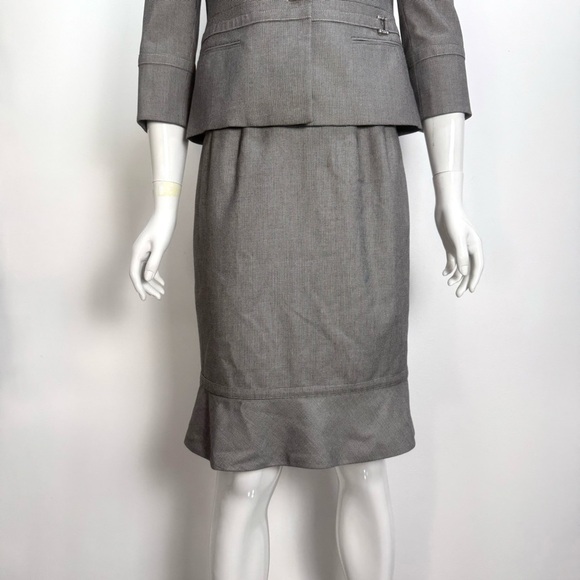 Kasper Gray Midi Skirt Suit - Picture 12 of 15